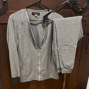 Koi Women's Gray Scrub Set